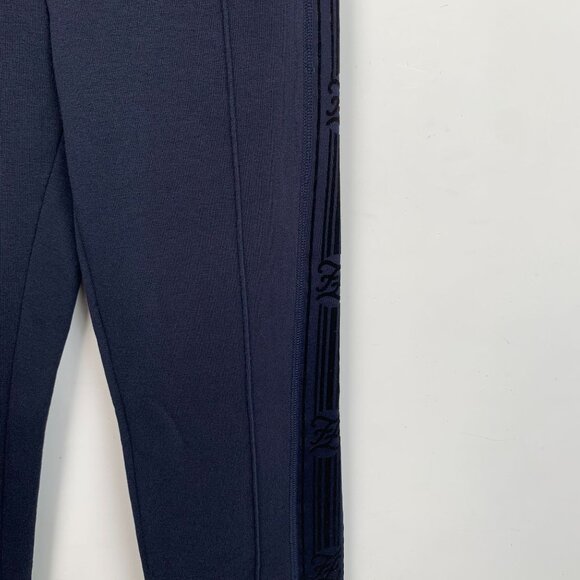 Fendi Dark Blue Side Logo Striped Fitted Casual Trousers Size XS - Picture 5 of 7